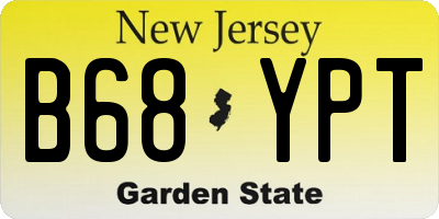 NJ license plate B68YPT