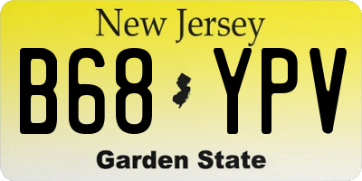 NJ license plate B68YPV