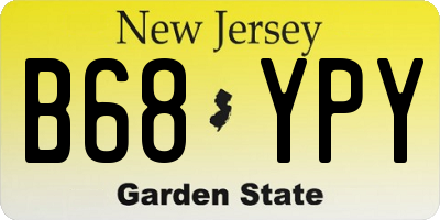 NJ license plate B68YPY