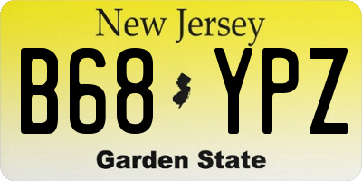 NJ license plate B68YPZ