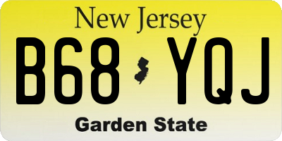 NJ license plate B68YQJ
