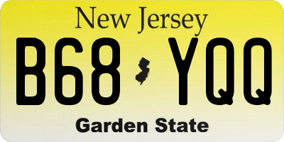 NJ license plate B68YQQ
