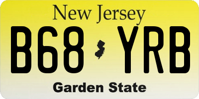 NJ license plate B68YRB