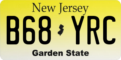 NJ license plate B68YRC