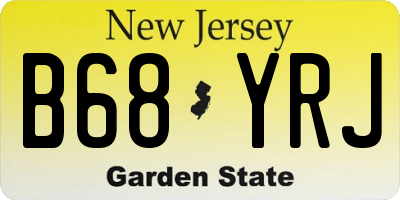 NJ license plate B68YRJ