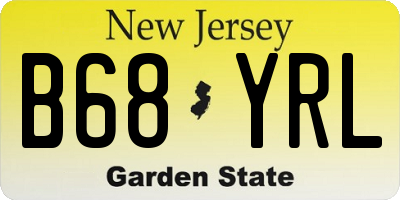 NJ license plate B68YRL