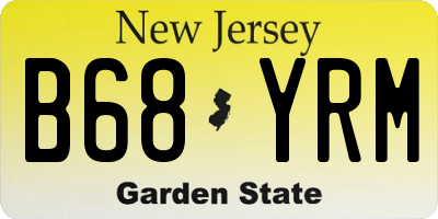 NJ license plate B68YRM