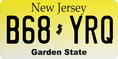 NJ license plate B68YRQ