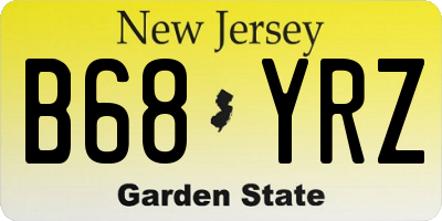 NJ license plate B68YRZ