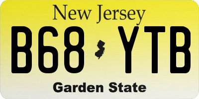 NJ license plate B68YTB