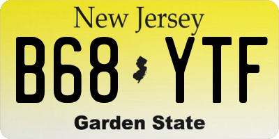 NJ license plate B68YTF