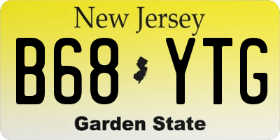 NJ license plate B68YTG