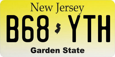 NJ license plate B68YTH