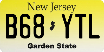 NJ license plate B68YTL