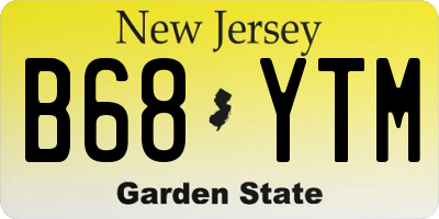 NJ license plate B68YTM