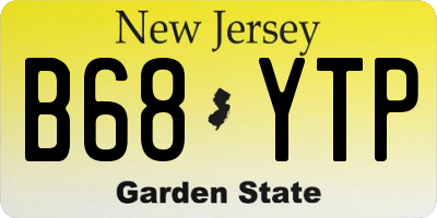 NJ license plate B68YTP