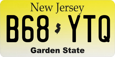 NJ license plate B68YTQ