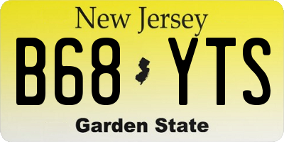 NJ license plate B68YTS