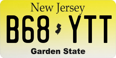 NJ license plate B68YTT