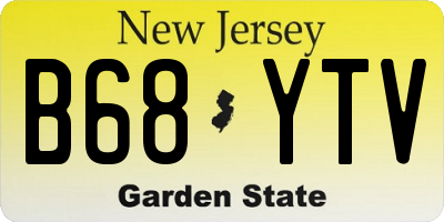 NJ license plate B68YTV
