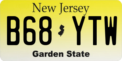 NJ license plate B68YTW