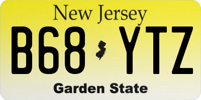NJ license plate B68YTZ