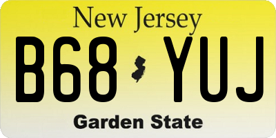 NJ license plate B68YUJ