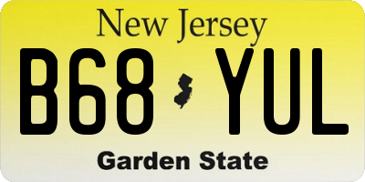 NJ license plate B68YUL