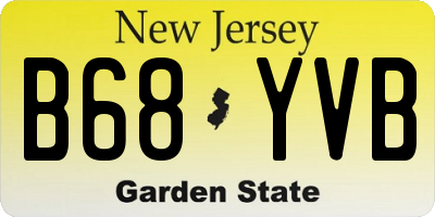NJ license plate B68YVB