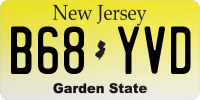 NJ license plate B68YVD