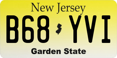 NJ license plate B68YVI