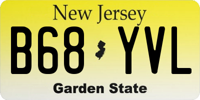 NJ license plate B68YVL