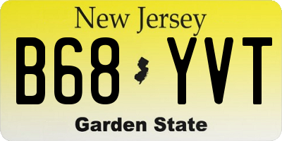 NJ license plate B68YVT