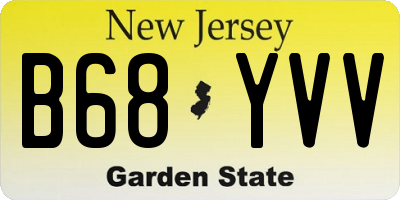 NJ license plate B68YVV