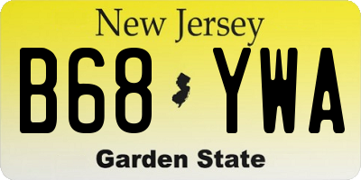 NJ license plate B68YWA