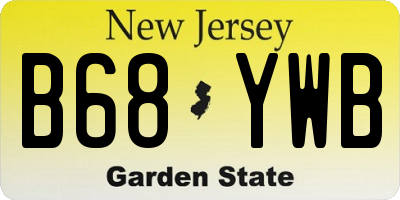 NJ license plate B68YWB