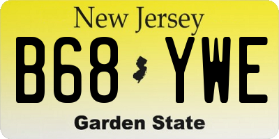 NJ license plate B68YWE