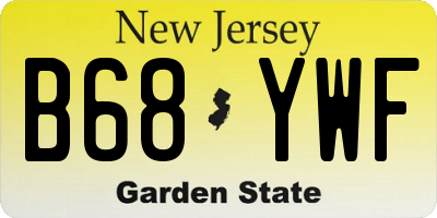 NJ license plate B68YWF