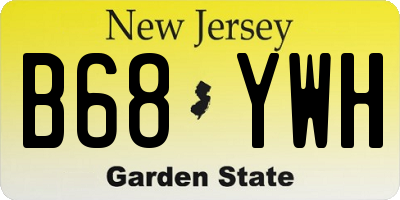 NJ license plate B68YWH