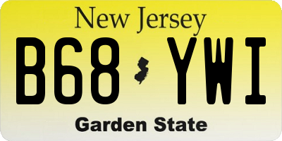 NJ license plate B68YWI