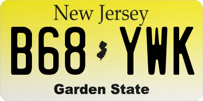 NJ license plate B68YWK