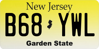 NJ license plate B68YWL