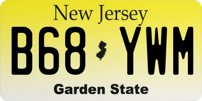 NJ license plate B68YWM
