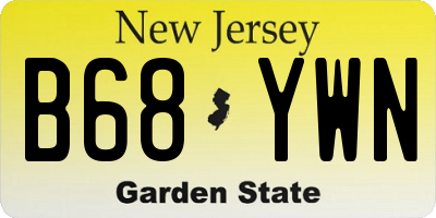 NJ license plate B68YWN