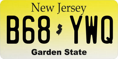 NJ license plate B68YWQ