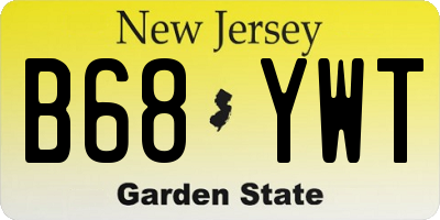 NJ license plate B68YWT