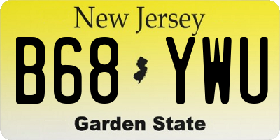NJ license plate B68YWU