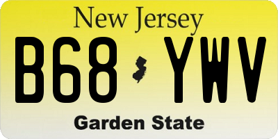 NJ license plate B68YWV