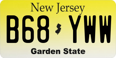 NJ license plate B68YWW
