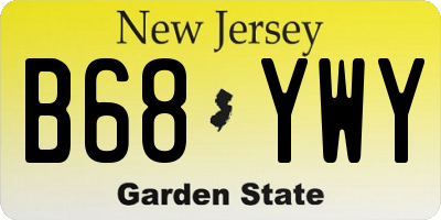 NJ license plate B68YWY